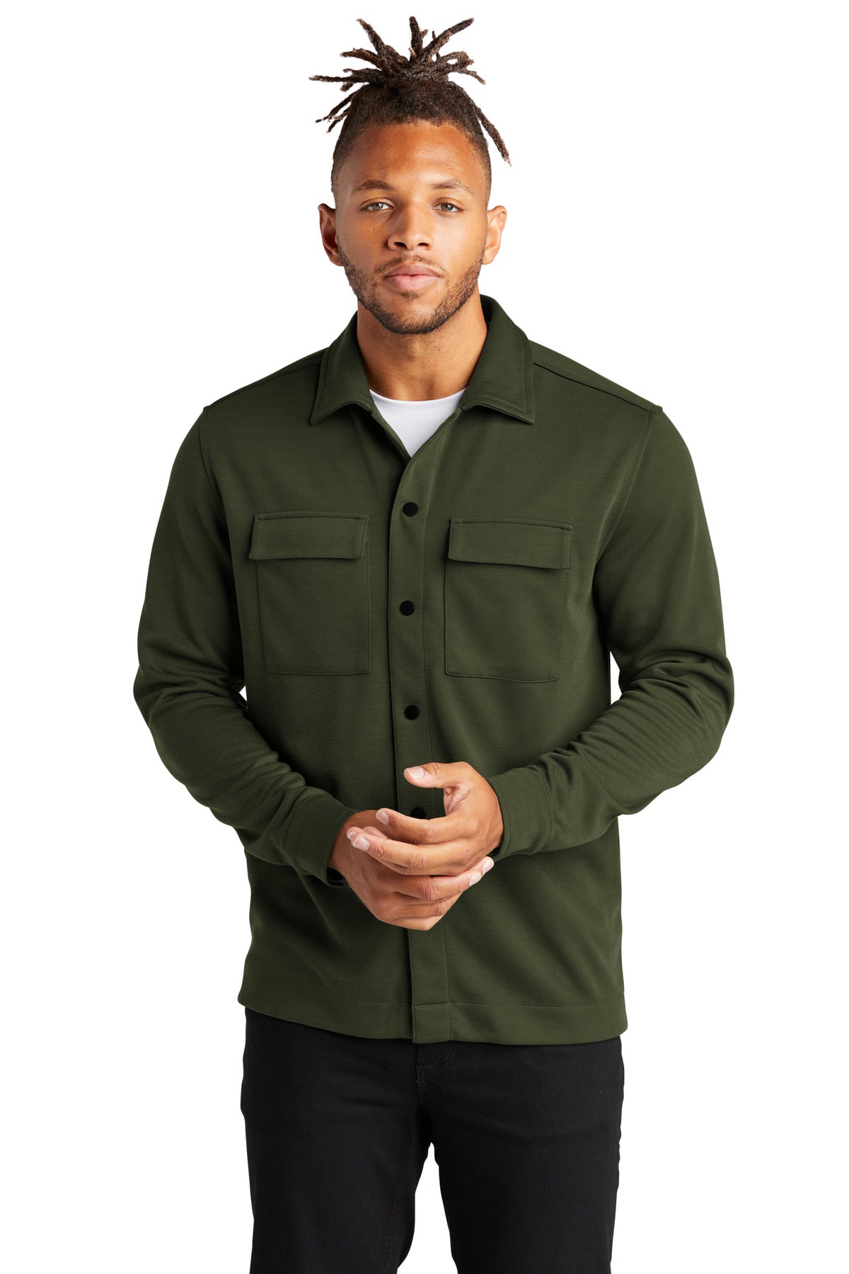 Mercer+Mettle® Double-Knit Snap Front Jacket - Townsend Green - XS