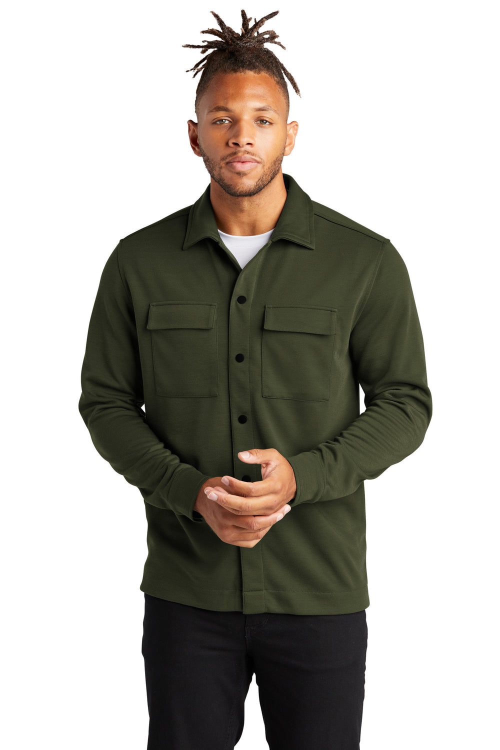 Mercer+Mettle® Double-Knit Snap Front Jacket - Townsend Green - XS