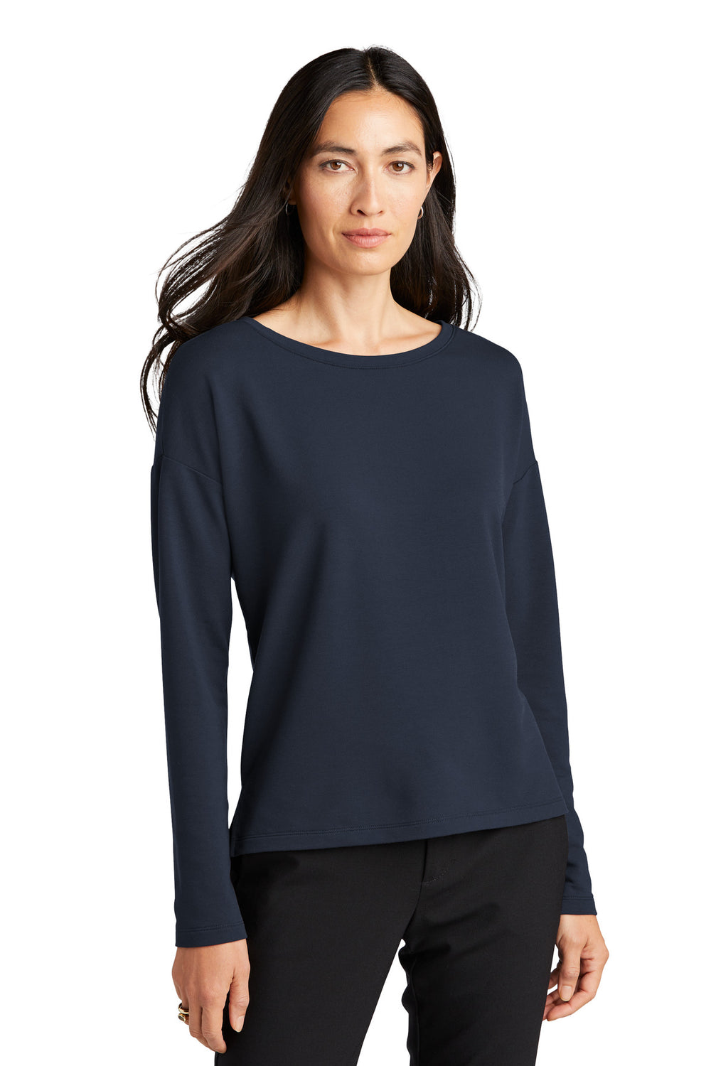 Mercer+Mettle® Women's Stretch Drop Shoulder Pullover - Night Navy - XS