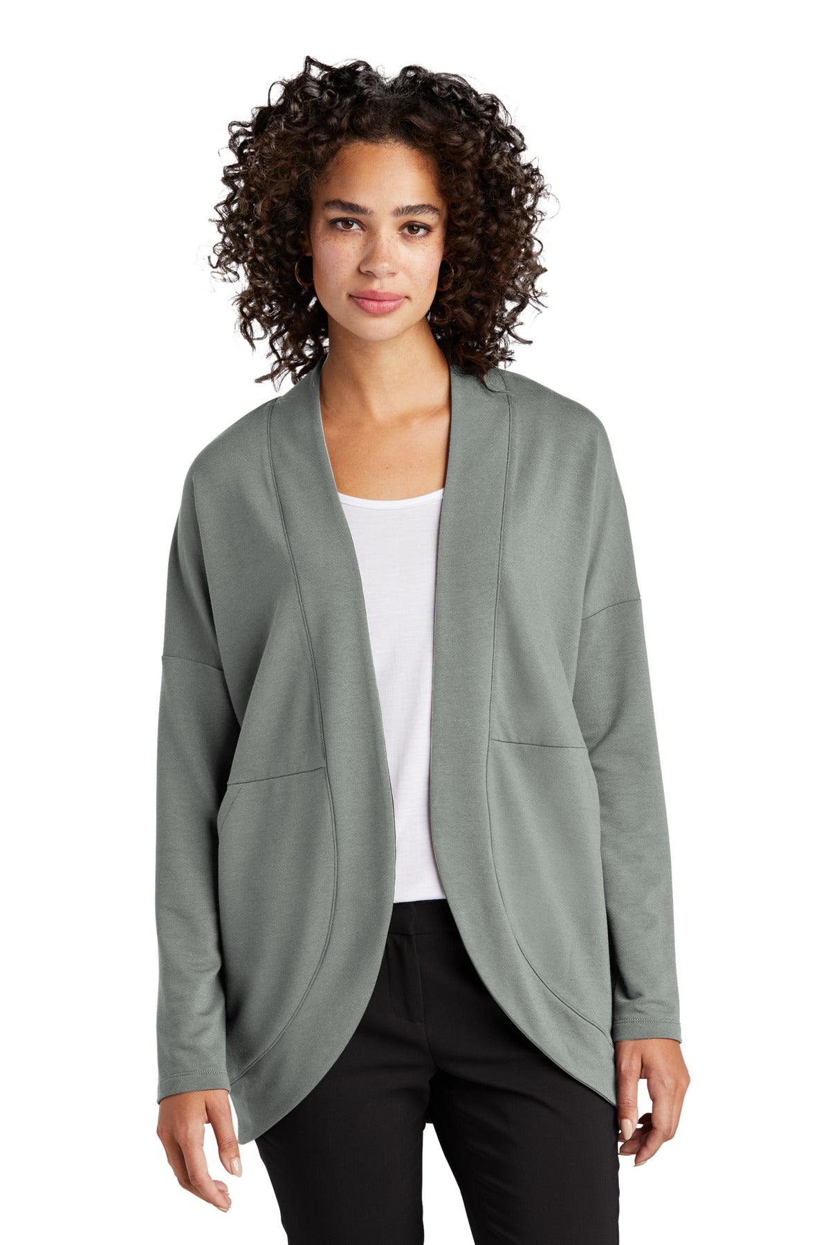 Mercer+Mettle® Women's Stretch Open-Front Cardigan - Gusty Grey - XS
