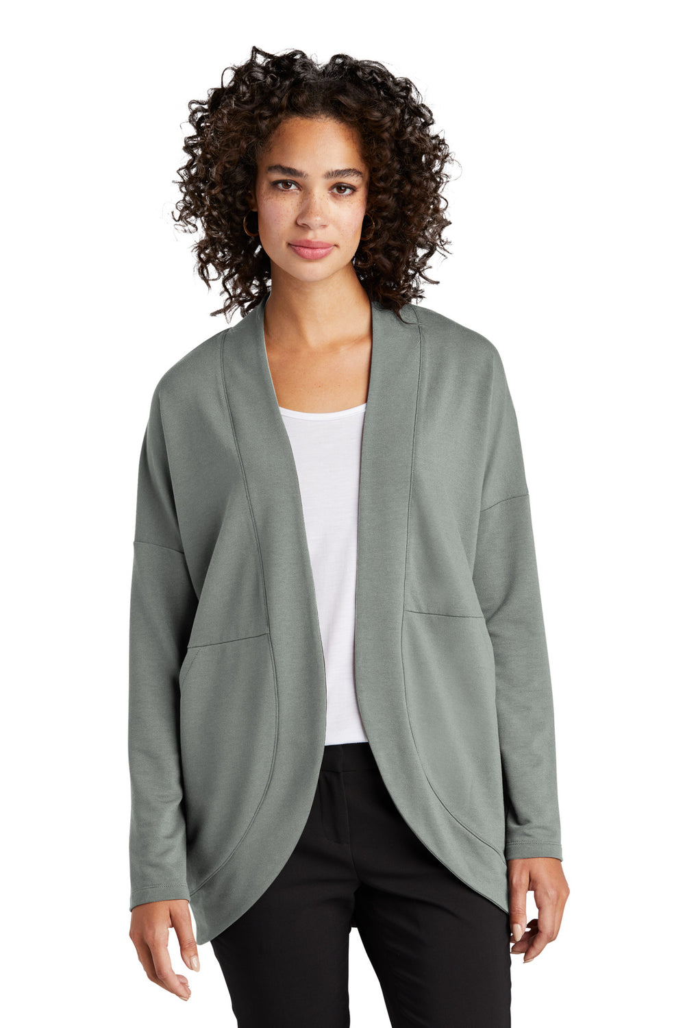Mercer+Mettle® Women's Stretch Open-Front Cardigan - Gusty Grey - XS