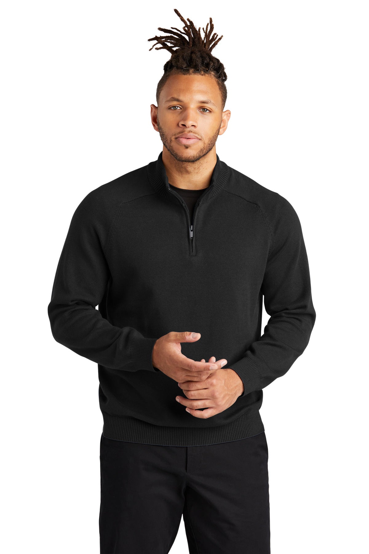 Mercer+Mettle® 1/4-Zip Sweater - Deep Black - XS