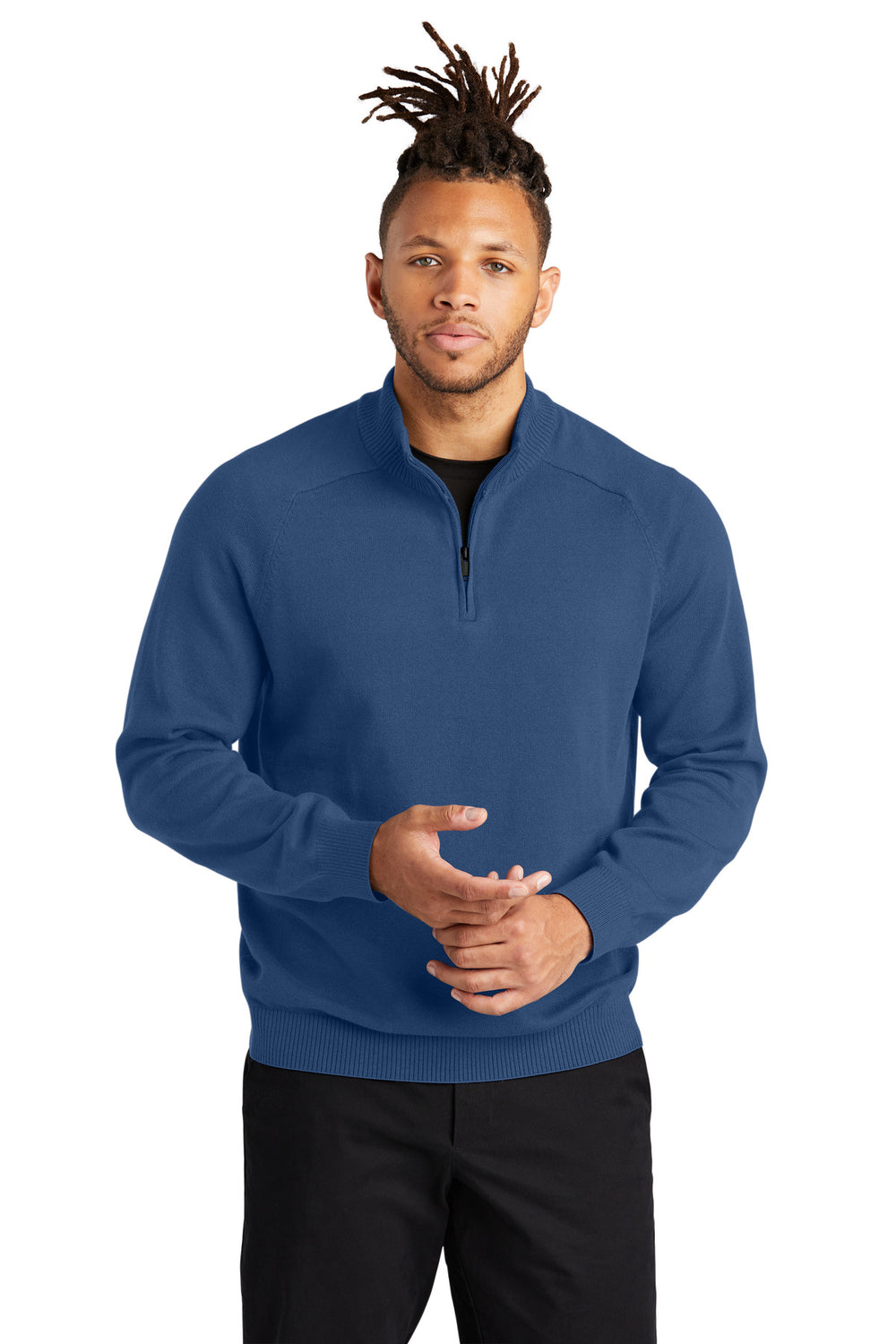 Mercer+Mettle® 1/4-Zip Sweater - Insignia Blue - XS