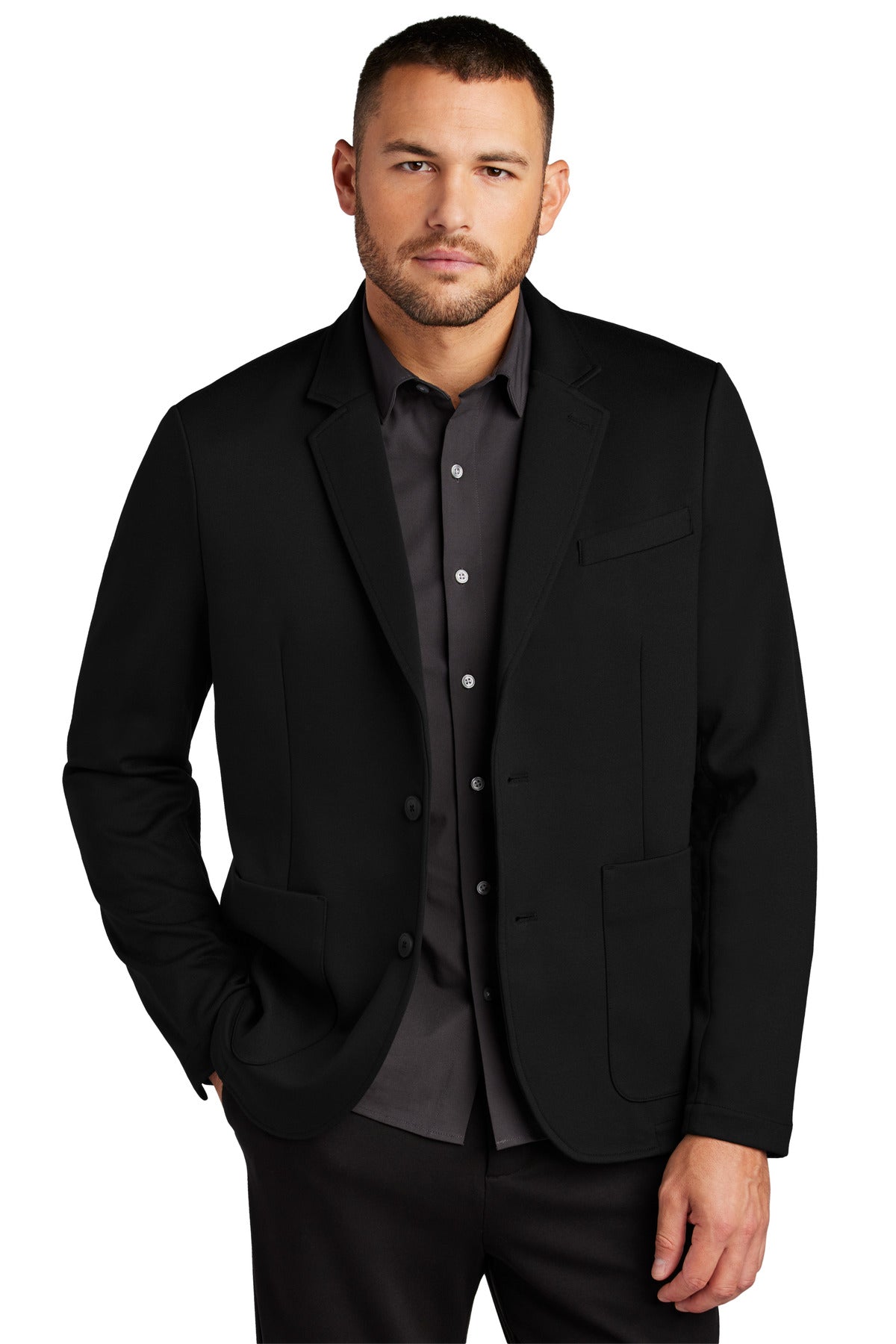Mercer+Mettle® Relaxed Knit Blazer - Deep Black - XS