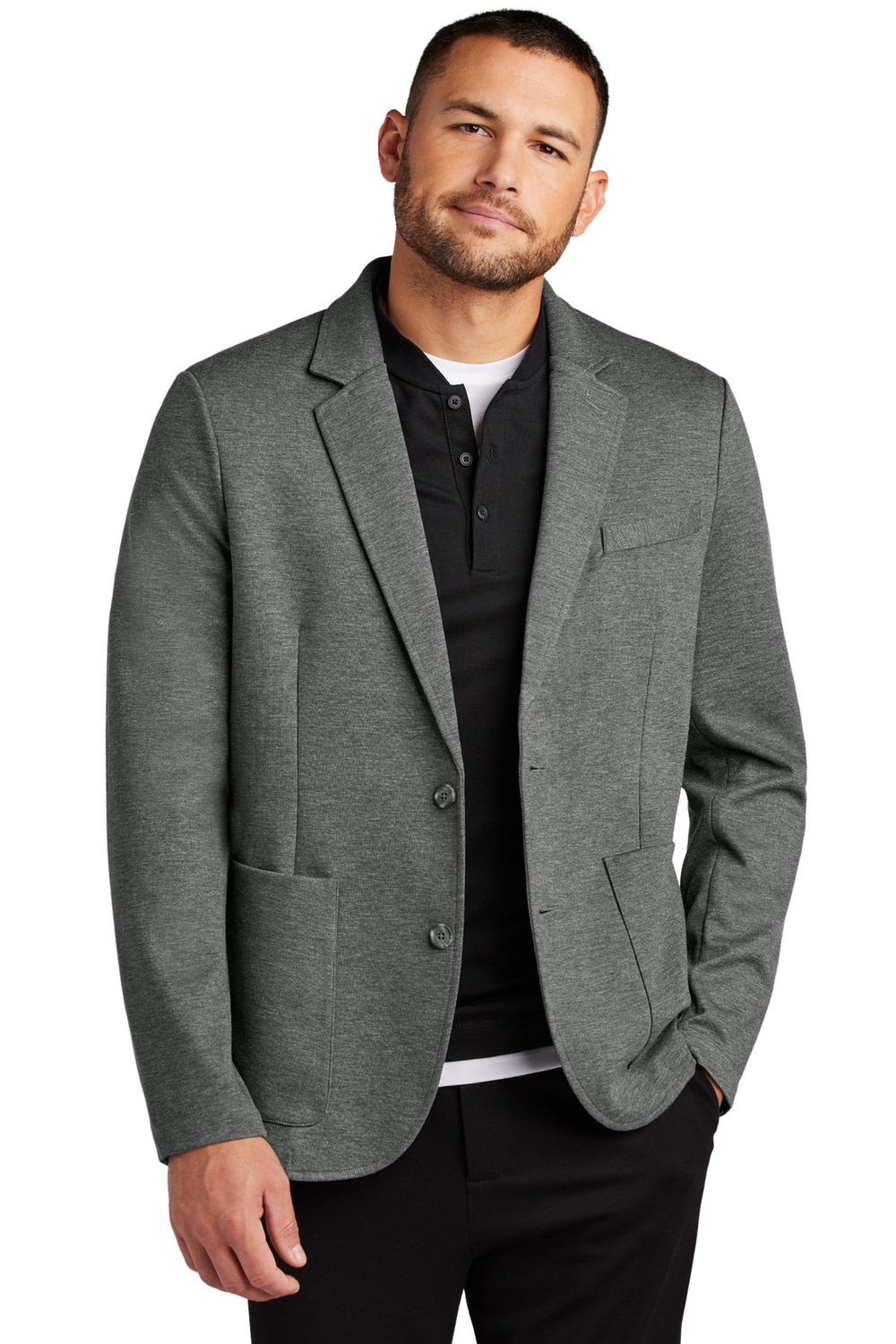 Mercer+Mettle® Relaxed Knit Blazer - Storm Grey Heather - XS