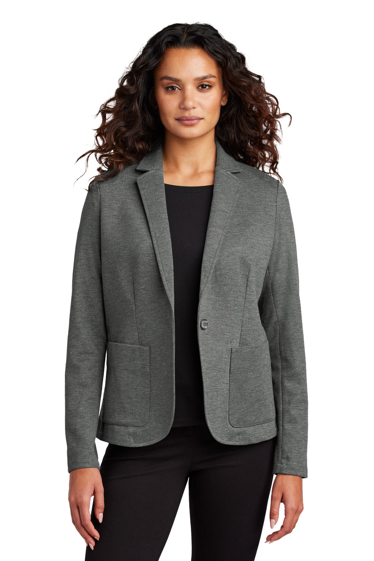 Mercer+Mettle® Women's Relaxed Knit Blazer - Storm Grey Heather - XS