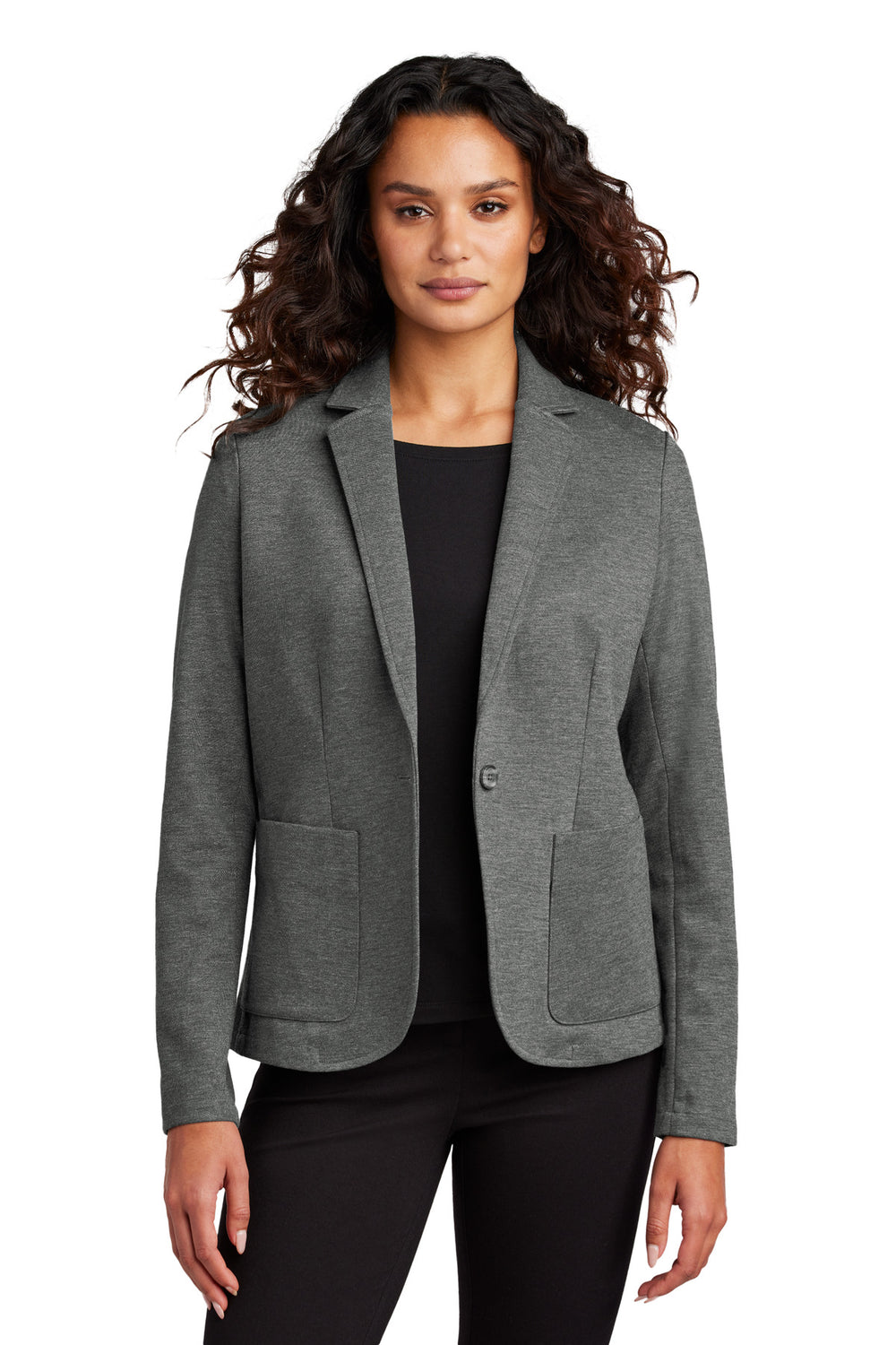 Mercer+Mettle® Women's Relaxed Knit Blazer - Storm Grey Heather - XS