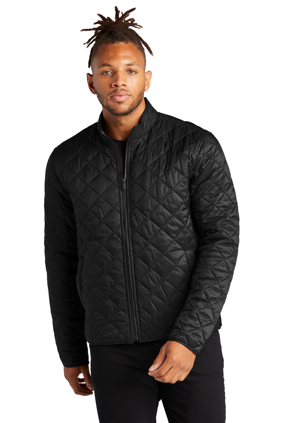 Mercer+Mettle® Quilted Full-Zip Jacket - Deep Black - XS