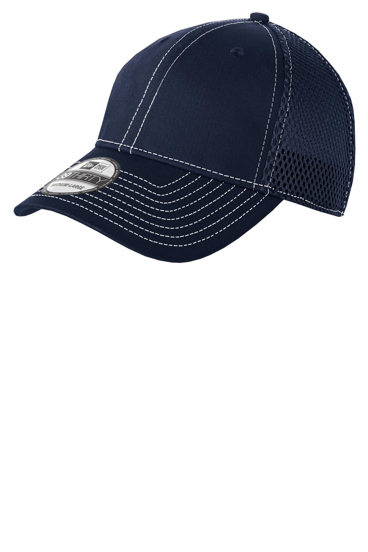 New Era® - Stretch Mesh Contrast Stitch Cap - Deep Navy/ White - S/M