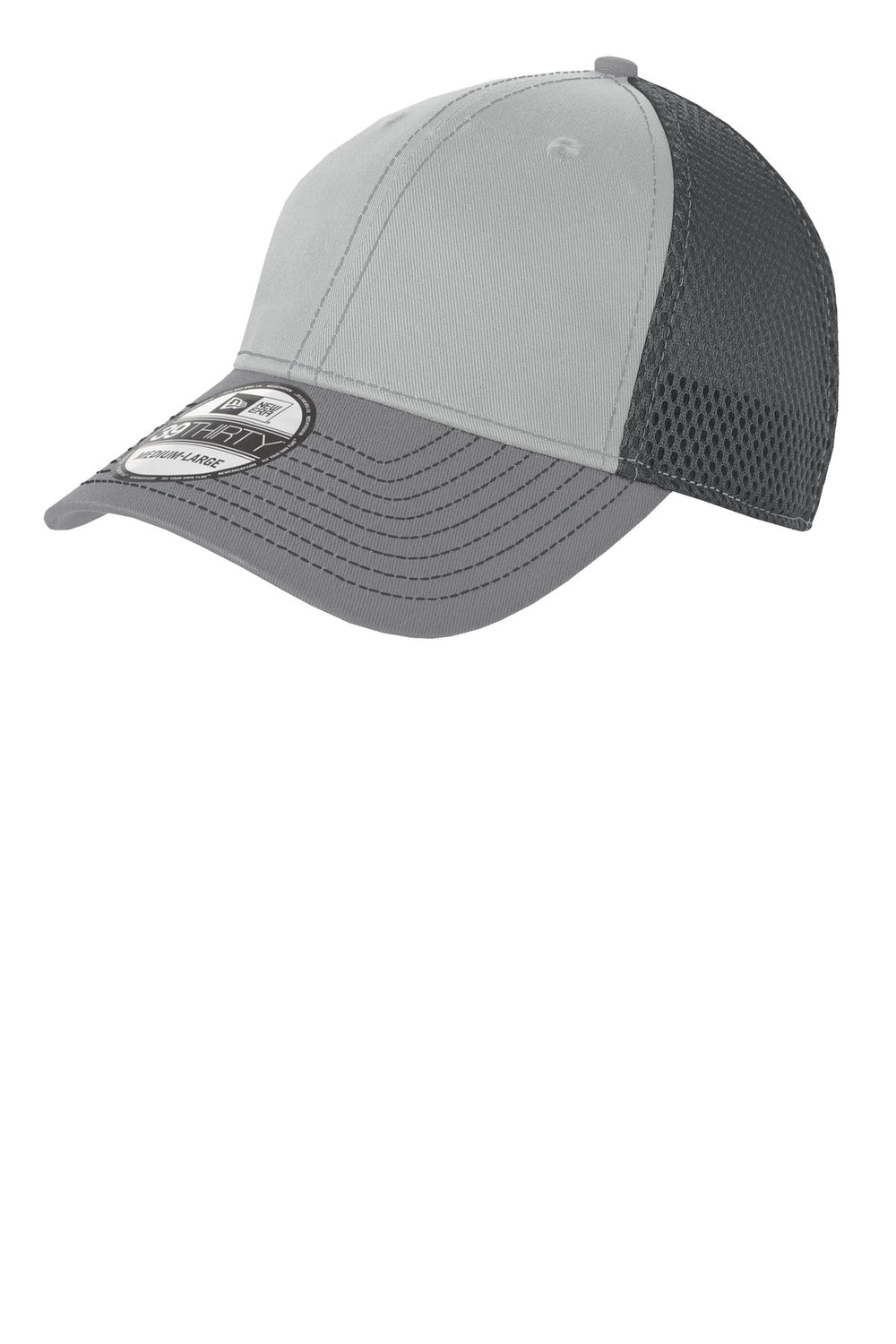 New Era® - Stretch Mesh Contrast Stitch Cap - Grey/ Steel/ Graphite - S/M