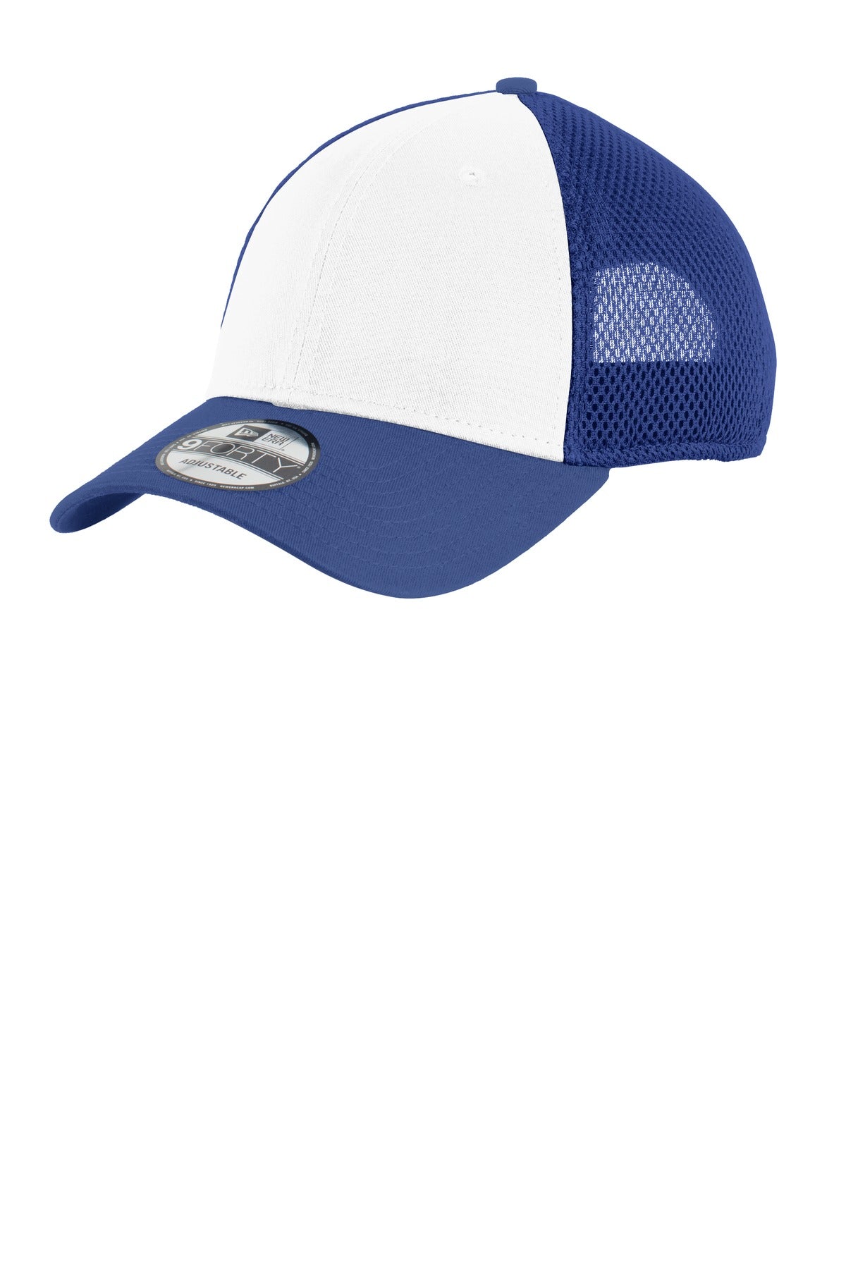 New Era® Snapback Contrast Front Mesh Cap - White/ Royal - OSFA