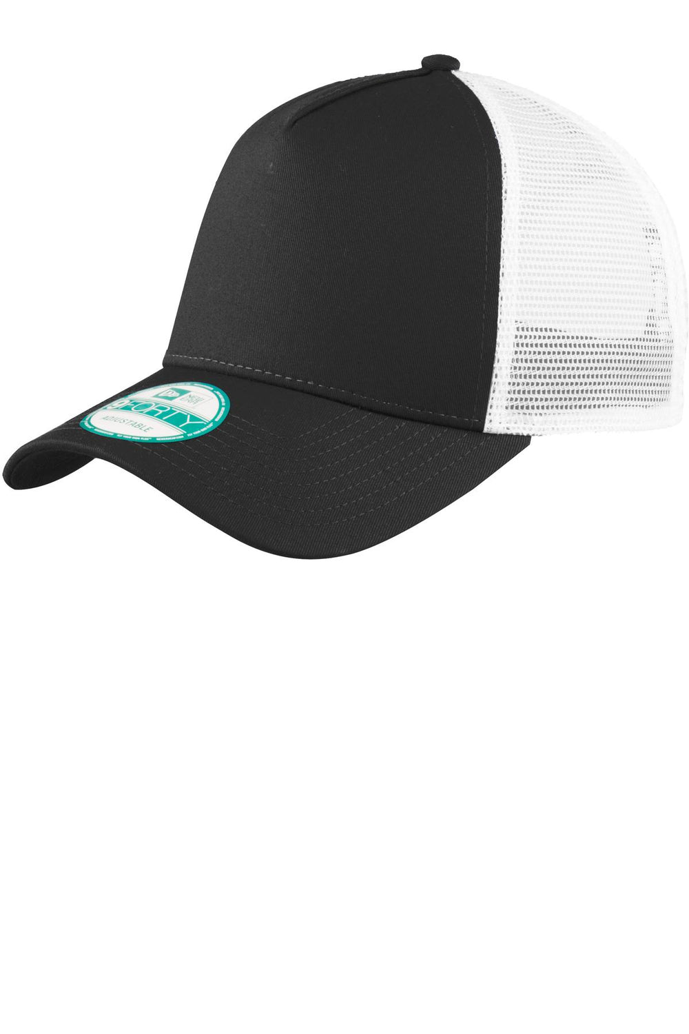 New Era® Snapback Trucker Cap - Black/ White - OSFA
