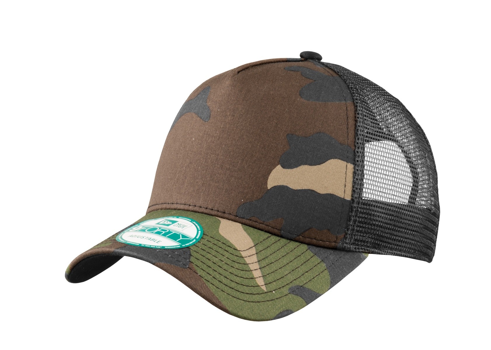 New Era® Snapback Trucker Cap - Camo/ Black - OSFA