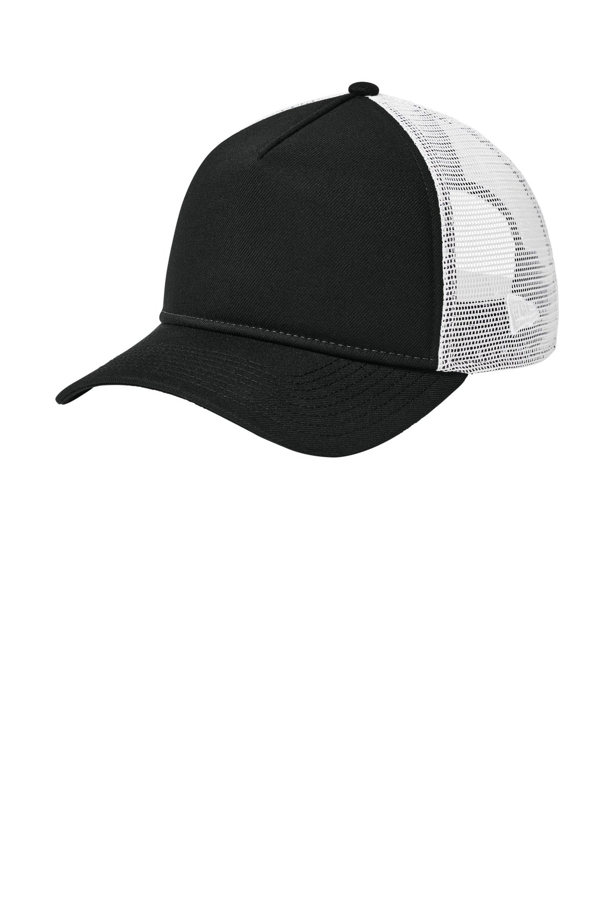 New Era® A-Frame Snapback Mesh Back Cap - Flag Black/ White - OSFA