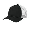 New Era® A-Frame Snapback Mesh Back Cap - Flag Black/ White - OSFA
