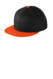 New Era® - Flat Bill Snapback Cap - Black/ Team Orange - OSFA