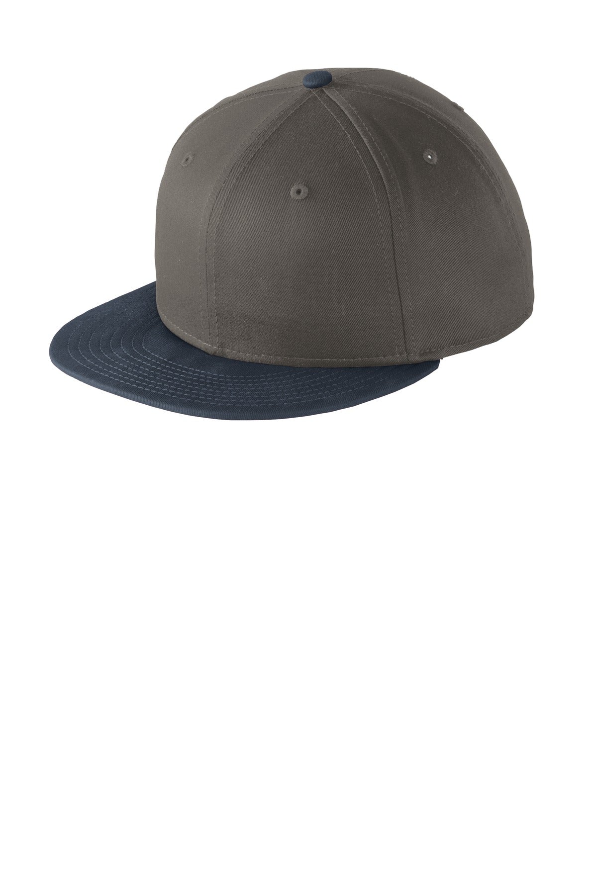 New Era® - Flat Bill Snapback Cap - Charcoal/ Deep Navy - OSFA
