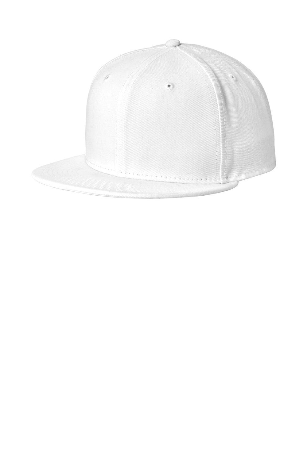 New Era® Standard Fit Flat Bill Snapback Cap - White - OSFA