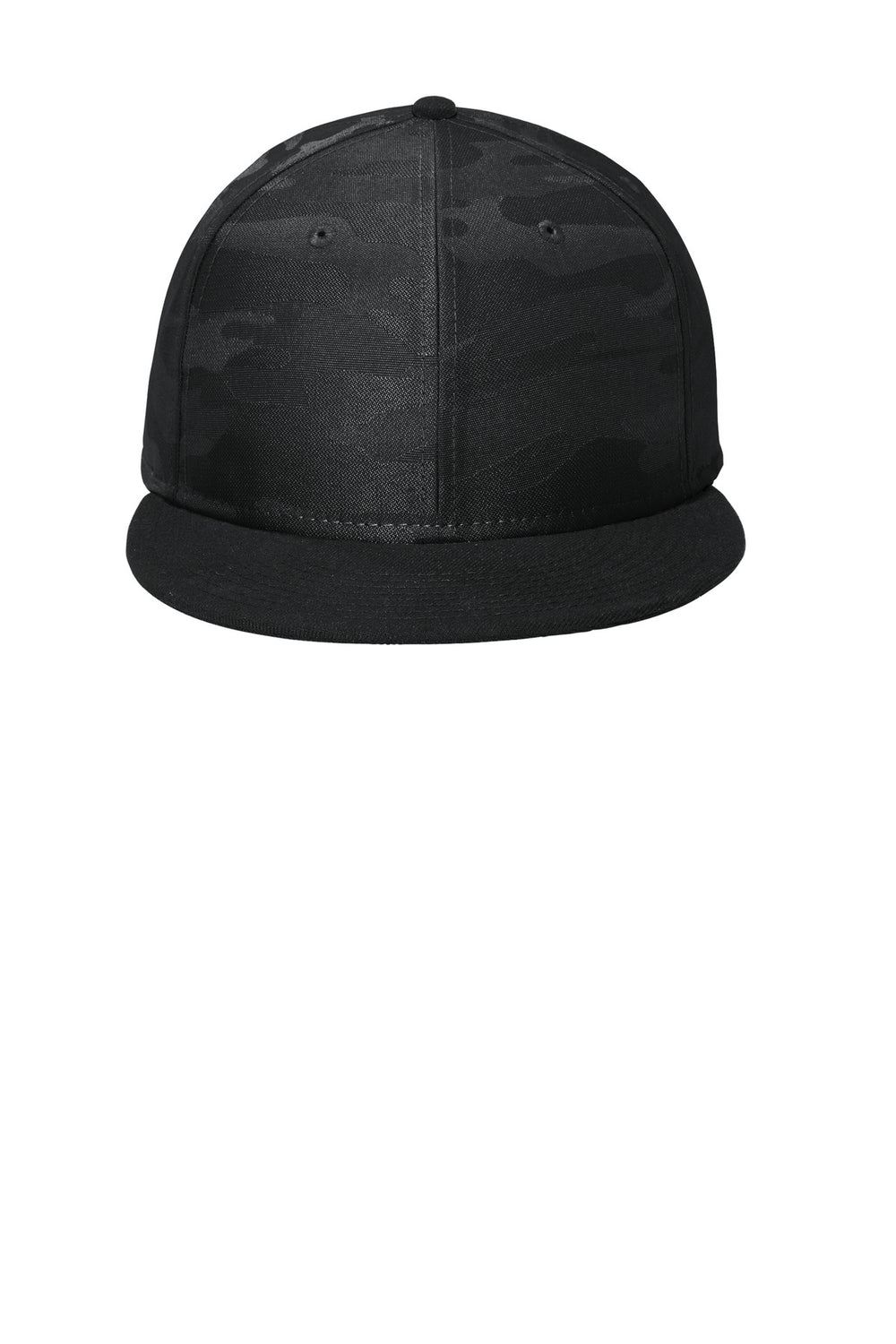 New Era ® Camo Flat Bill Snapback Cap - Black/ Black Camo - OSFA