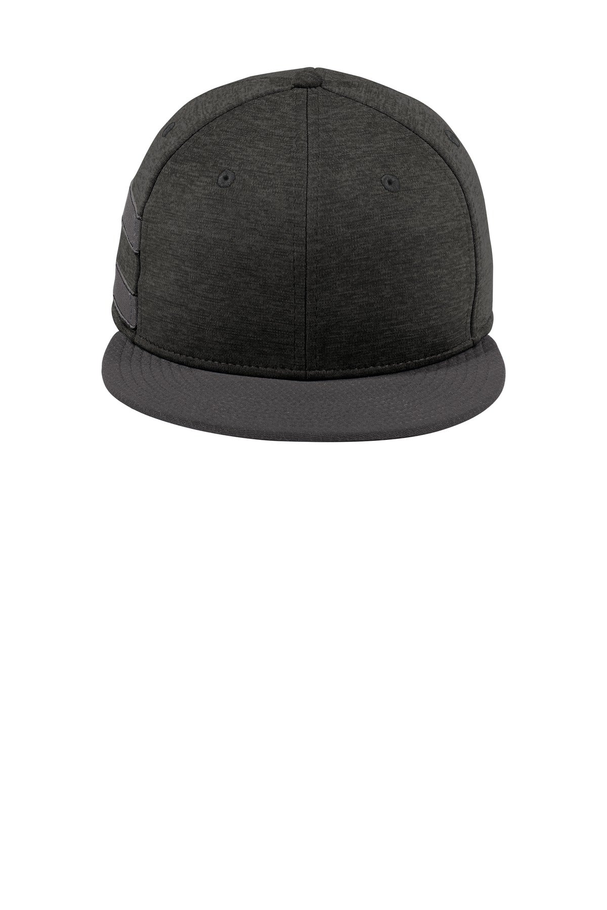 New Era ® Shadow Heather Striped Flat Bill Snapback Cap - Black Shadow Heather/ Graphite - OSFA