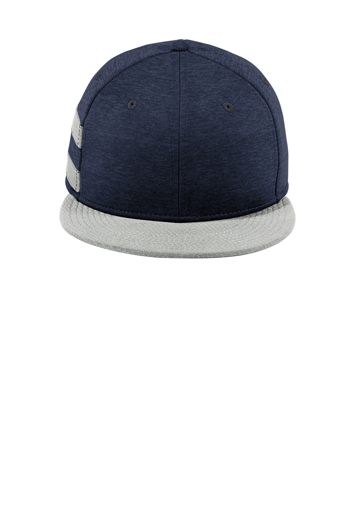 New Era ® Shadow Heather Striped Flat Bill Snapback Cap - Navy Shadow Heather/ Grey - OSFA