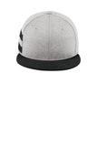 New Era ® Shadow Heather Striped Flat Bill Snapback Cap - Shadow Heather/ Black - OSFA