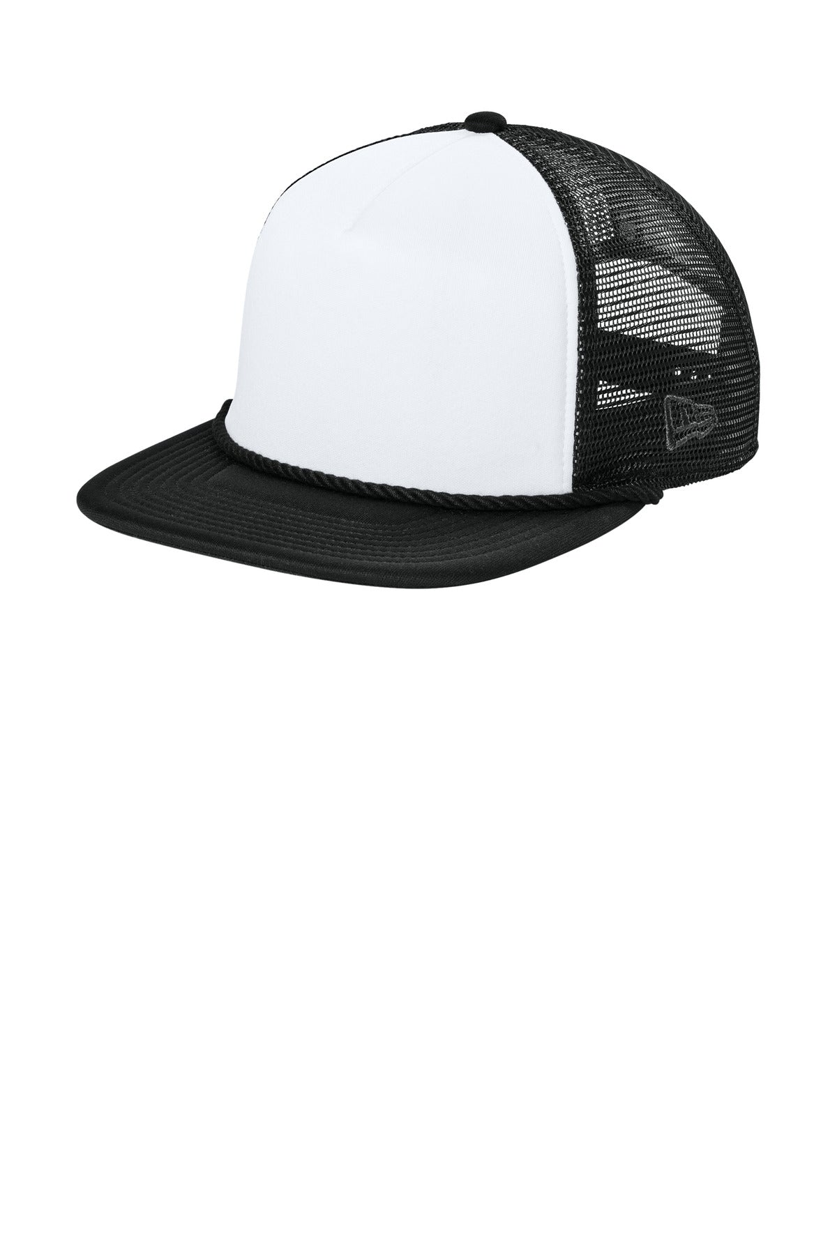 New Era® Foam Rope Trucker Cap - White/ Black/ Black - OSFA