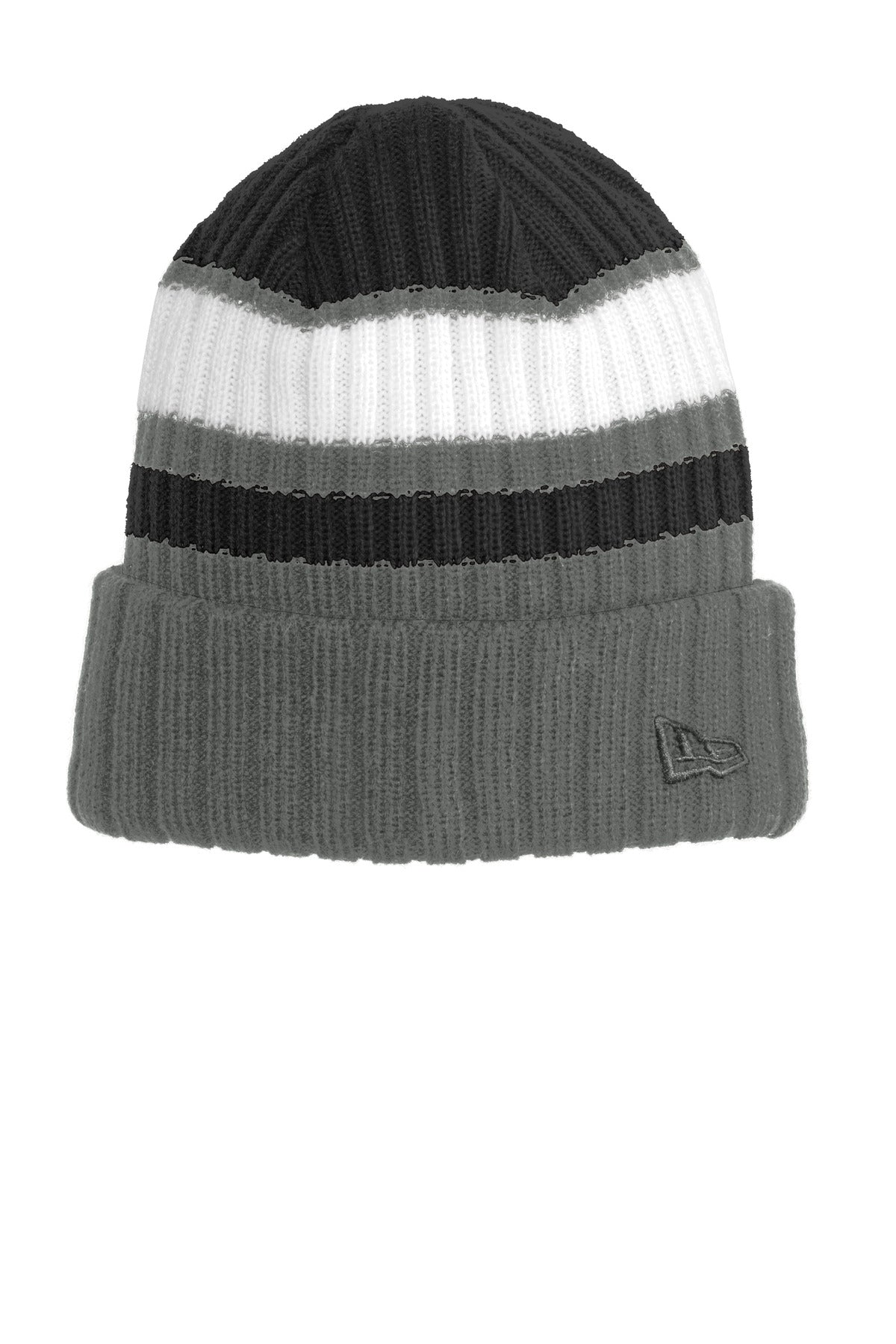 New Era® Ribbed Tailgate Beanie - Black/ Graphite - OSFA