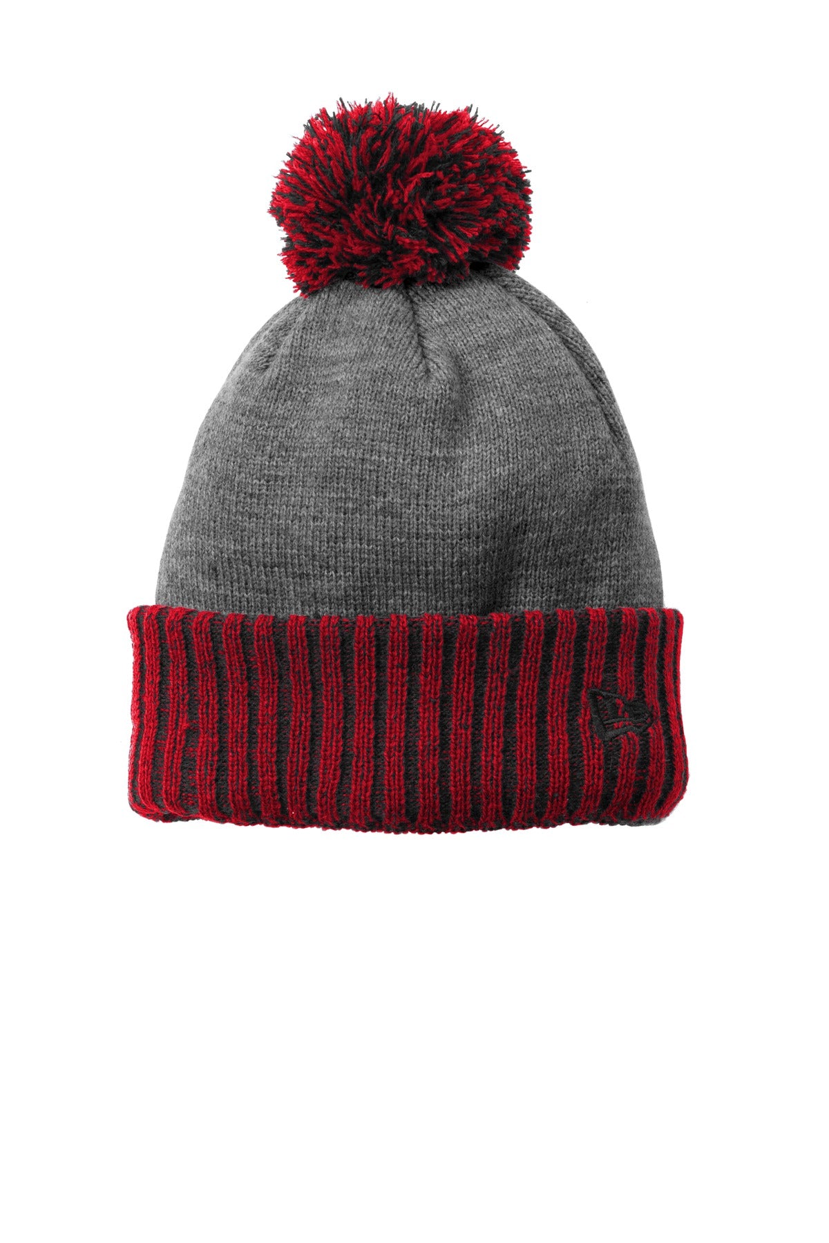 New Era ® Colorblock Cuffed Beanie - Scarlet/ Heather Grey - OSFA