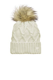 New Era® Faux Fur Pom Beanie - Ivory - OSFA