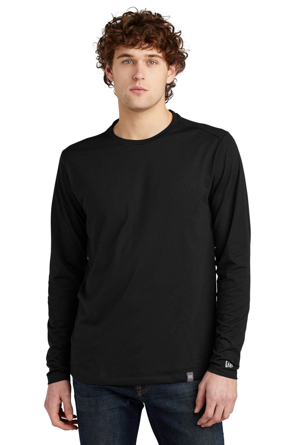 New Era ® Heritage Blend Long Sleeve Crew Tee - Black - XS