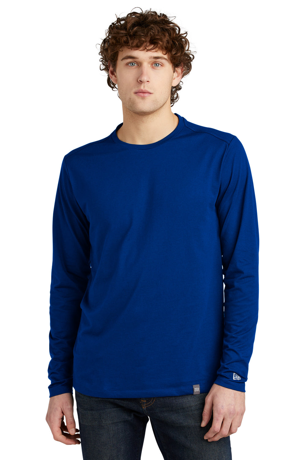New Era ® Heritage Blend Long Sleeve Crew Tee - Royal - XS