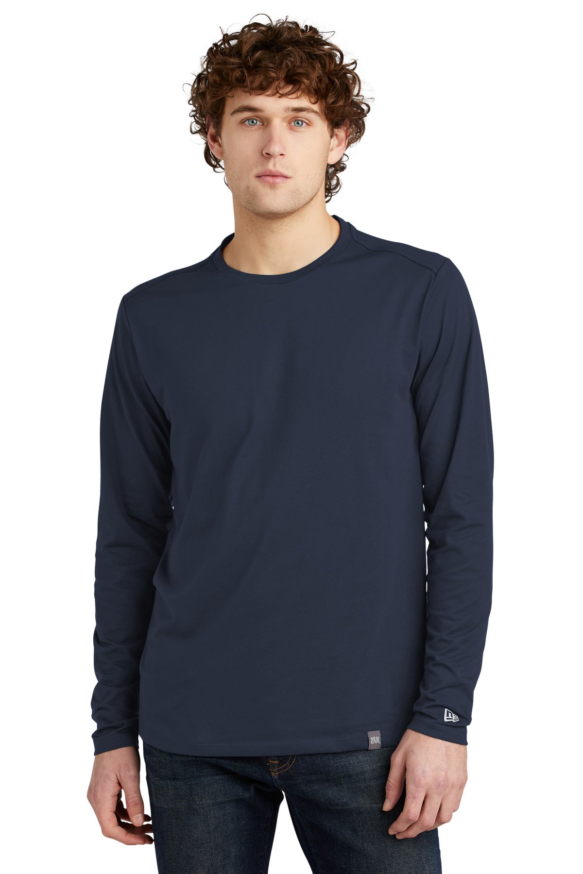 New Era ® Heritage Blend Long Sleeve Crew Tee - True Navy - XS