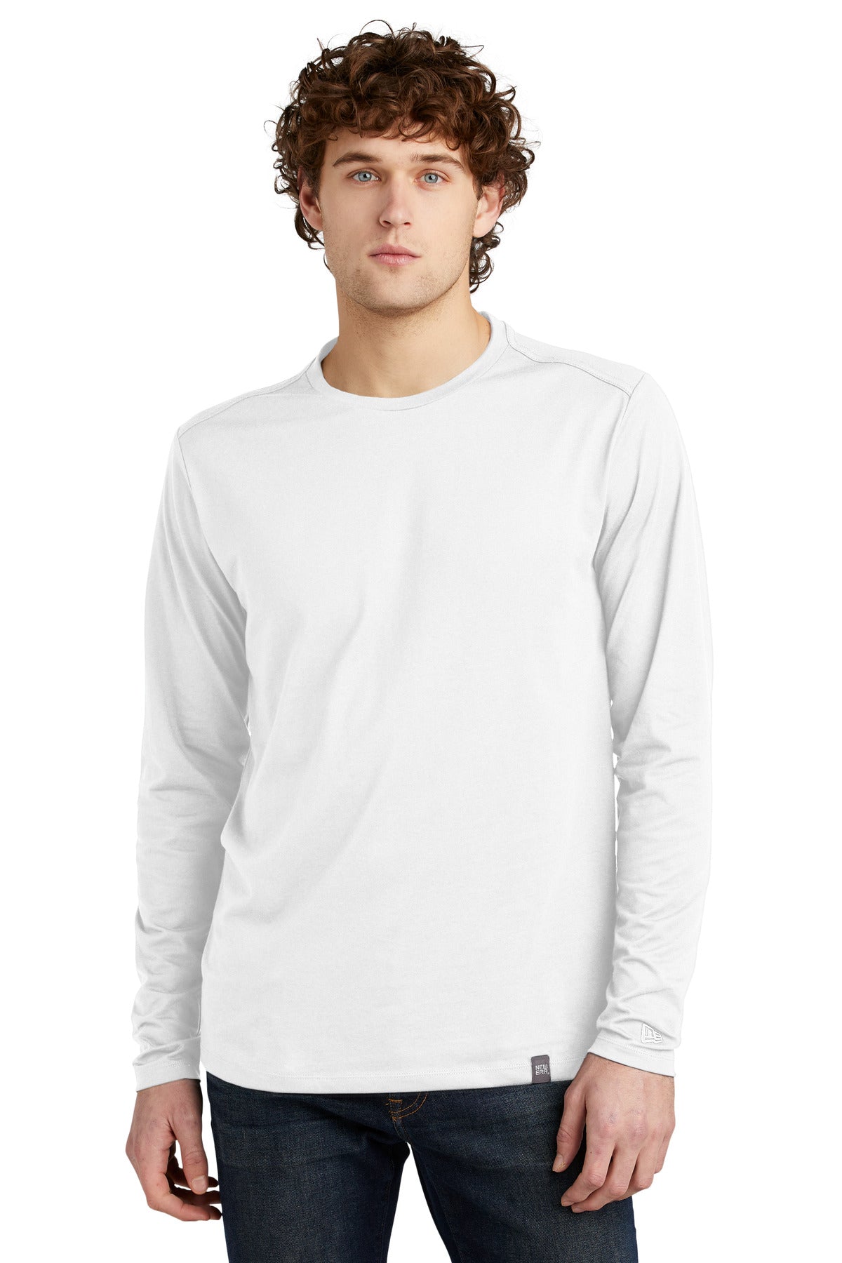 New Era ® Heritage Blend Long Sleeve Crew Tee - White - XS