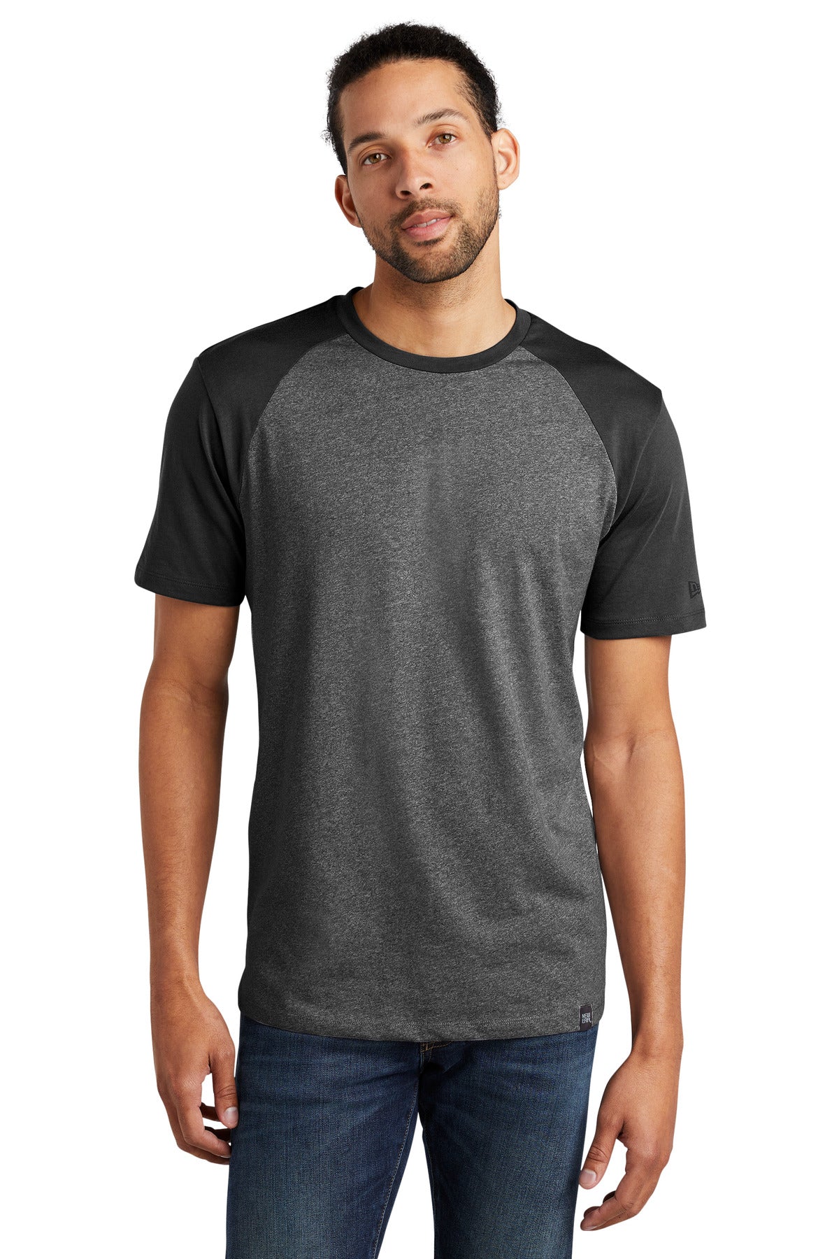 New Era ® Heritage Blend Varsity Tee - Black/ Black Twist - XS