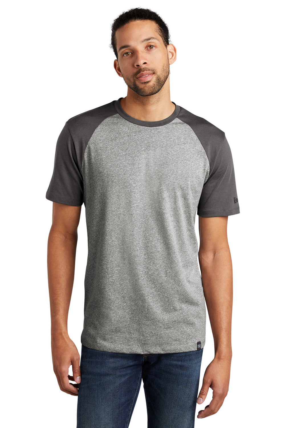 New Era ® Heritage Blend Varsity Tee - Graphite/ Light Graphite Twist - XS