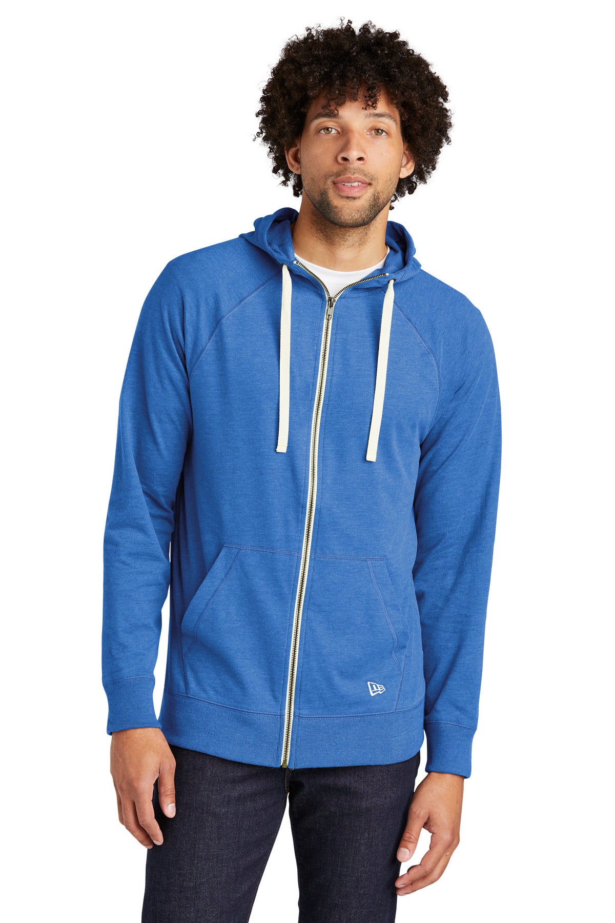 New Era ® Sueded Cotton Blend Full-Zip Hoodie - Royal Heather - XS