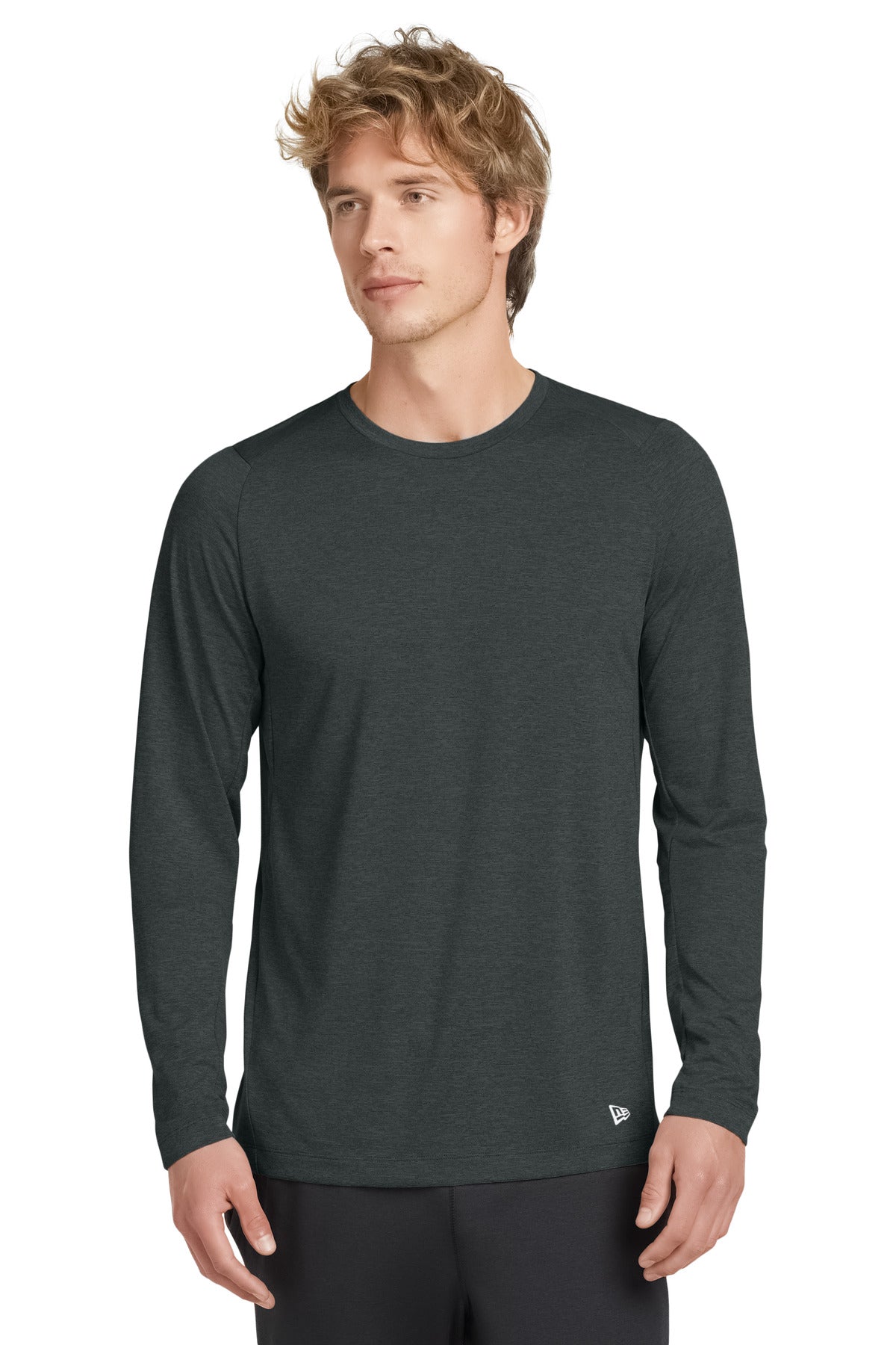 New Era ® Series Performance Long Sleeve Crew Tee - Graphite - XS