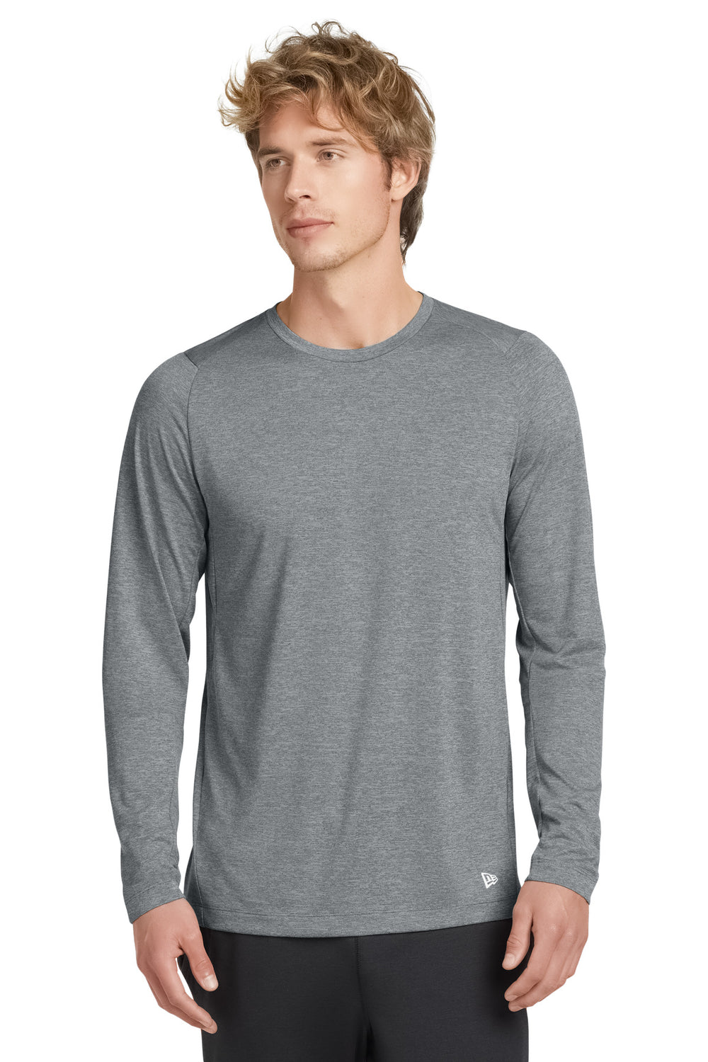 New Era ® Series Performance Long Sleeve Crew Tee - Rainstorm Grey - XS