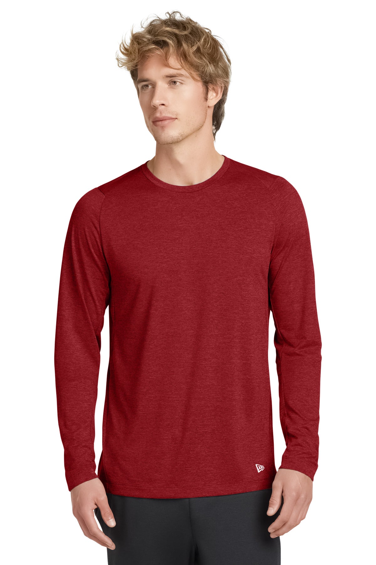 New Era ® Series Performance Long Sleeve Crew Tee - Scarlet - XS
