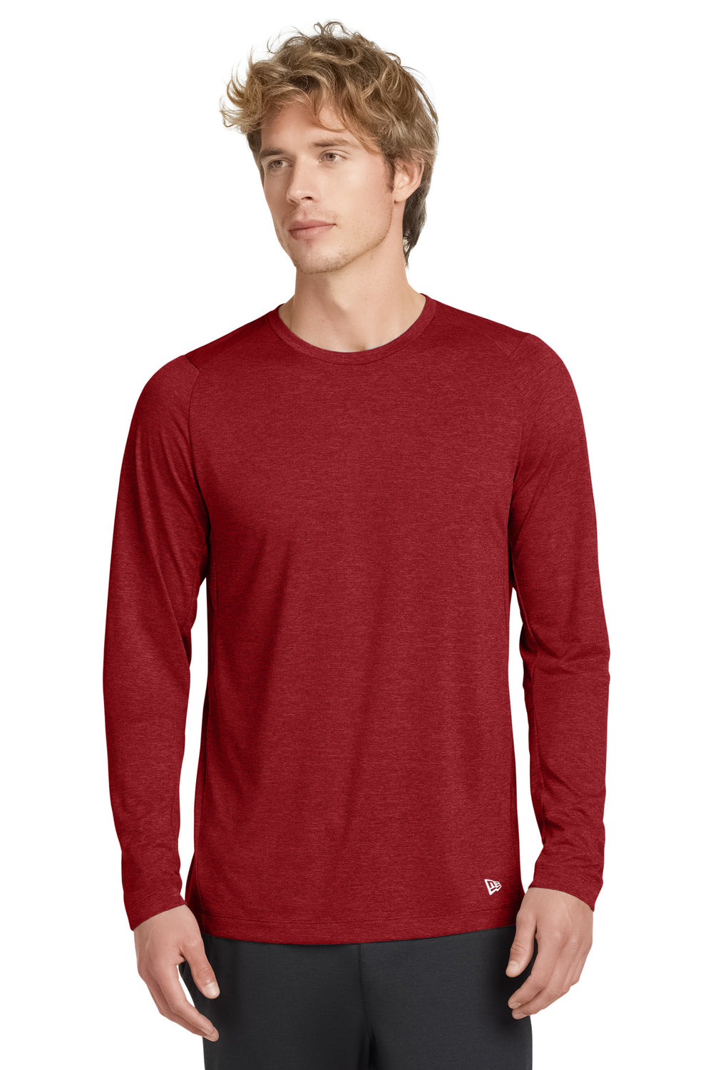 New Era ® Series Performance Long Sleeve Crew Tee - Scarlet - XS
