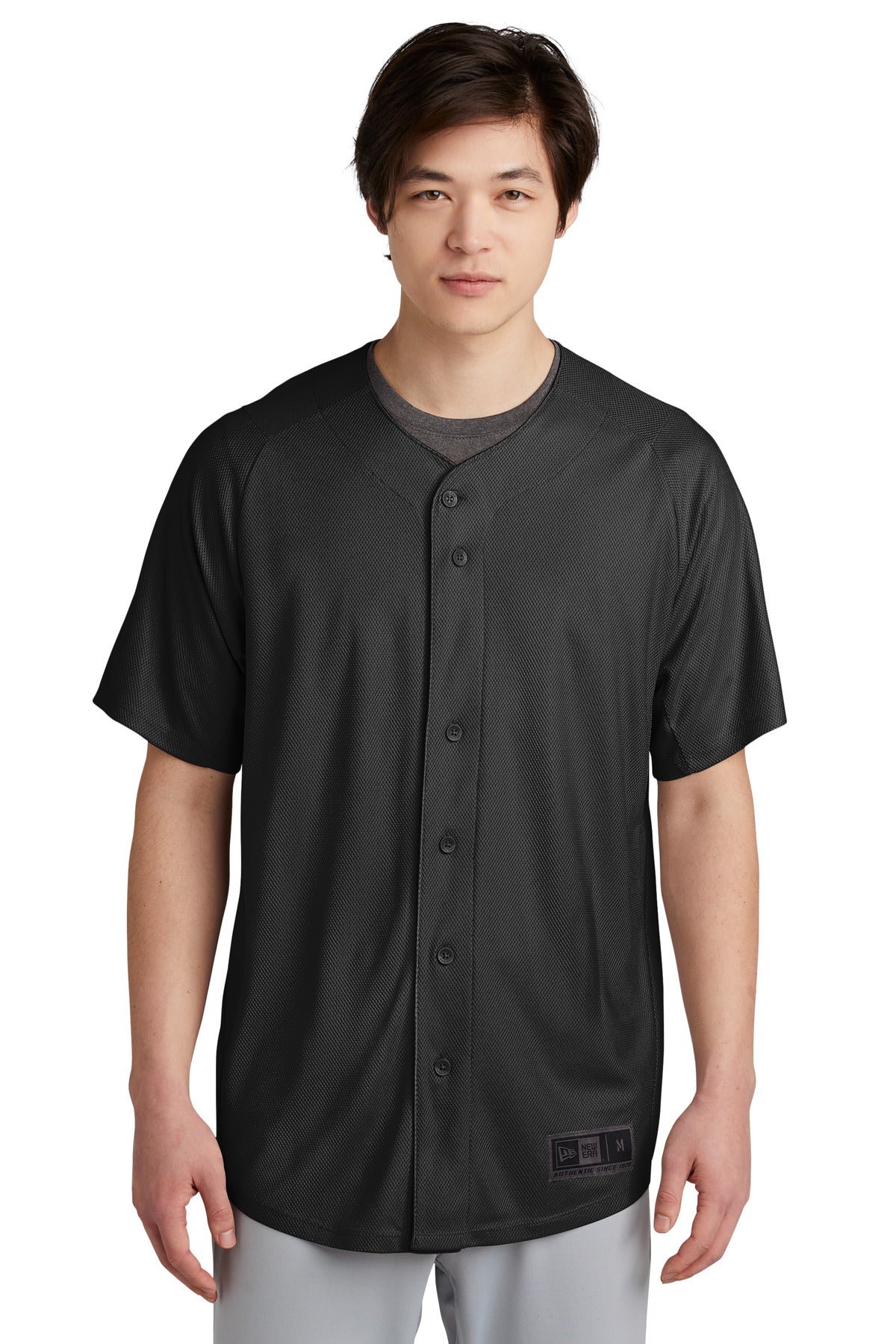 New Era ® Diamond Era Full-Button Jersey - Black - XS