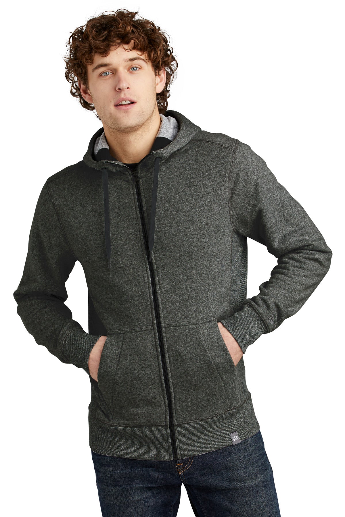 New Era ® French Terry Full-Zip Hoodie - Black Twist - XS