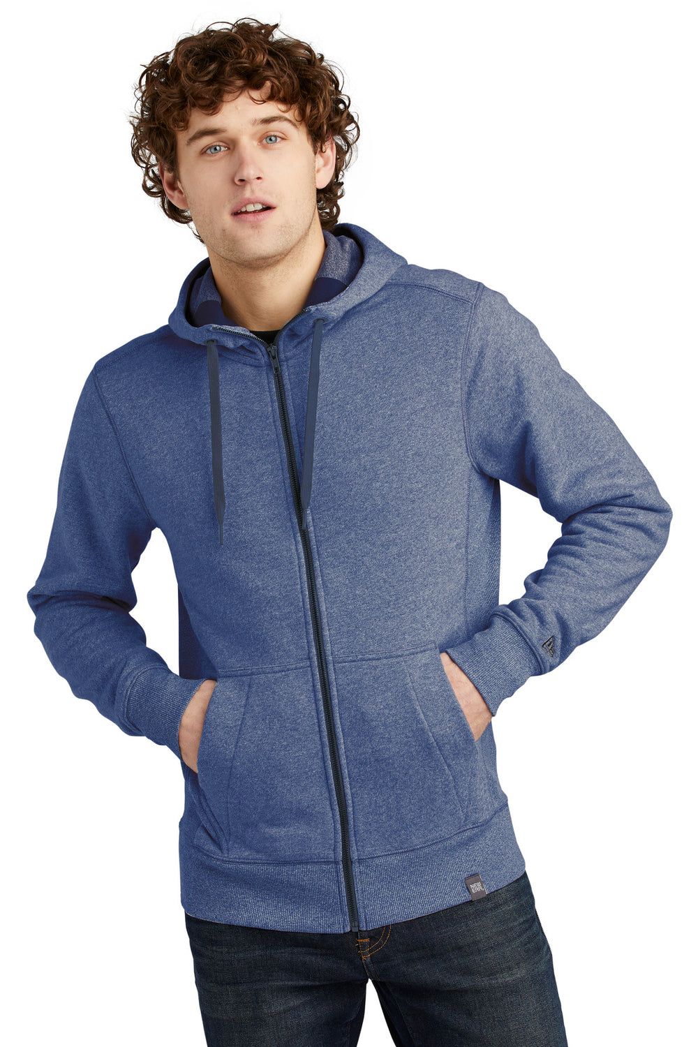 New Era ® French Terry Full-Zip Hoodie - Dark Royal Twist - XS