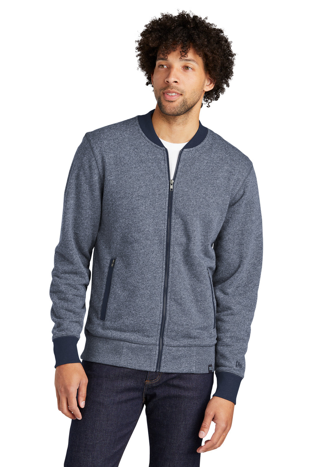 New Era ® French Terry Baseball Full-Zip - True Navy Twist/ True Navy - XS