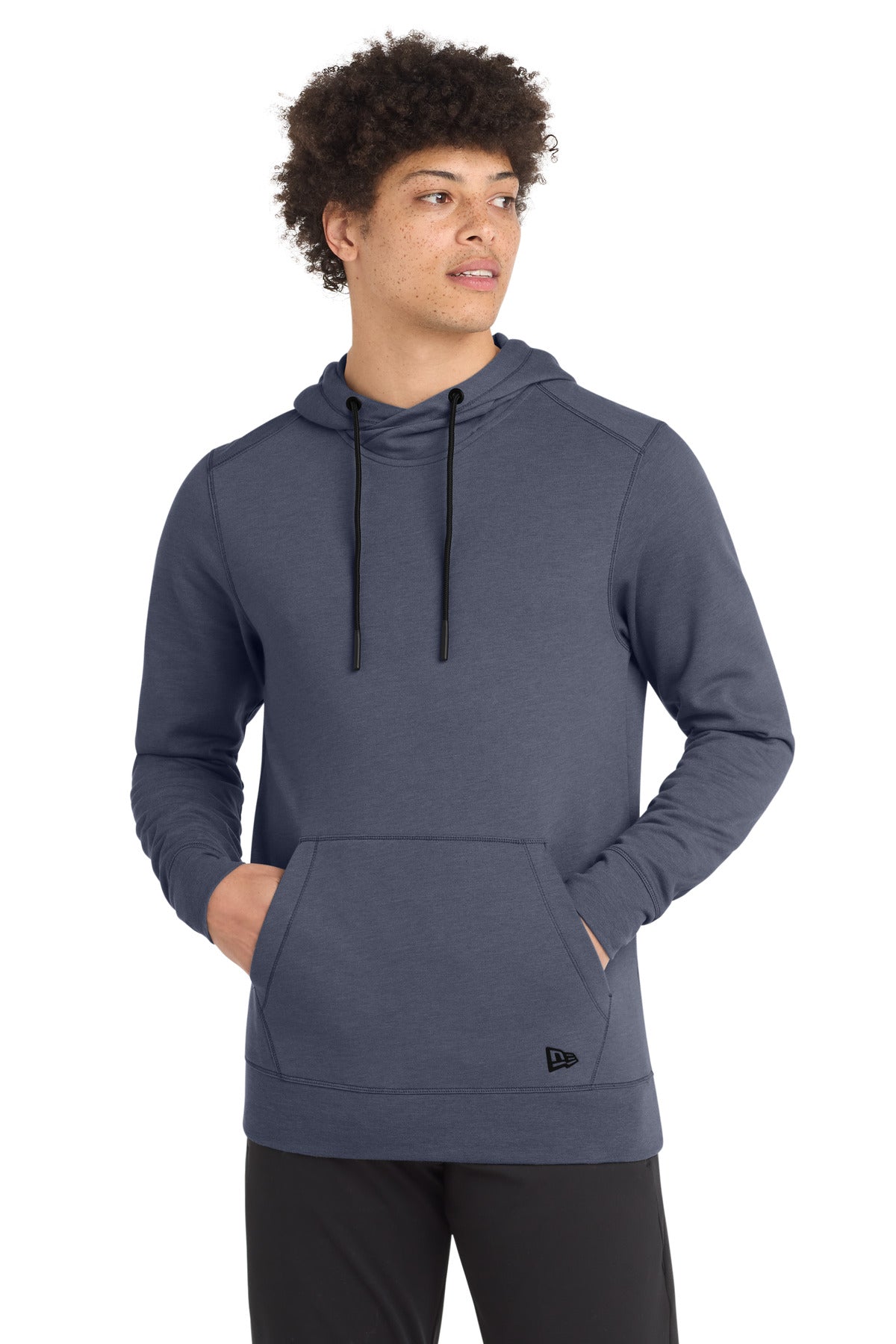 New Era ® Tri-Blend Fleece Pullover Hoodie - True Navy Heather - XS