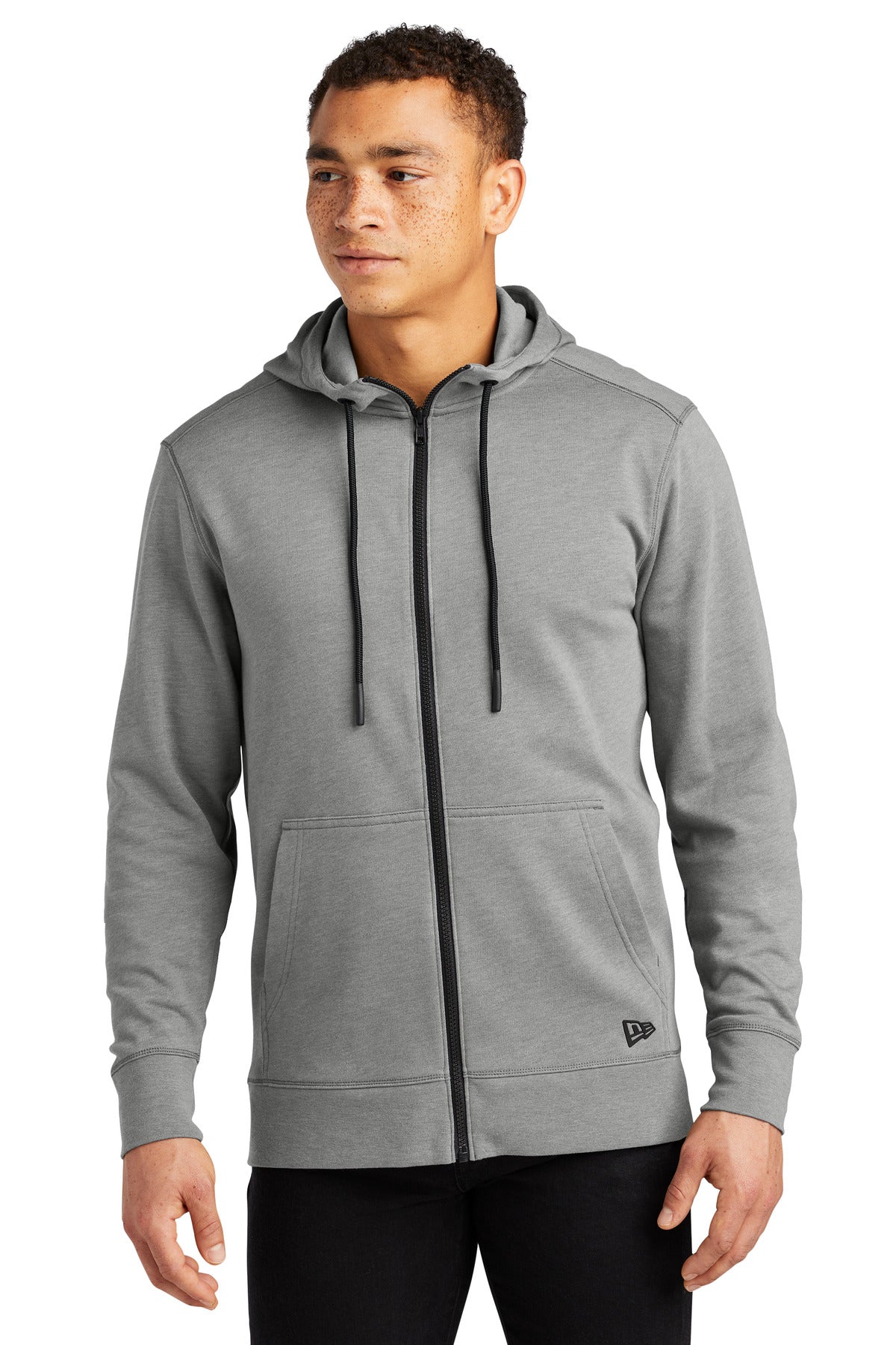 New Era ® Tri-Blend Fleece Full-Zip Hoodie - Shadow Grey Heather - XS