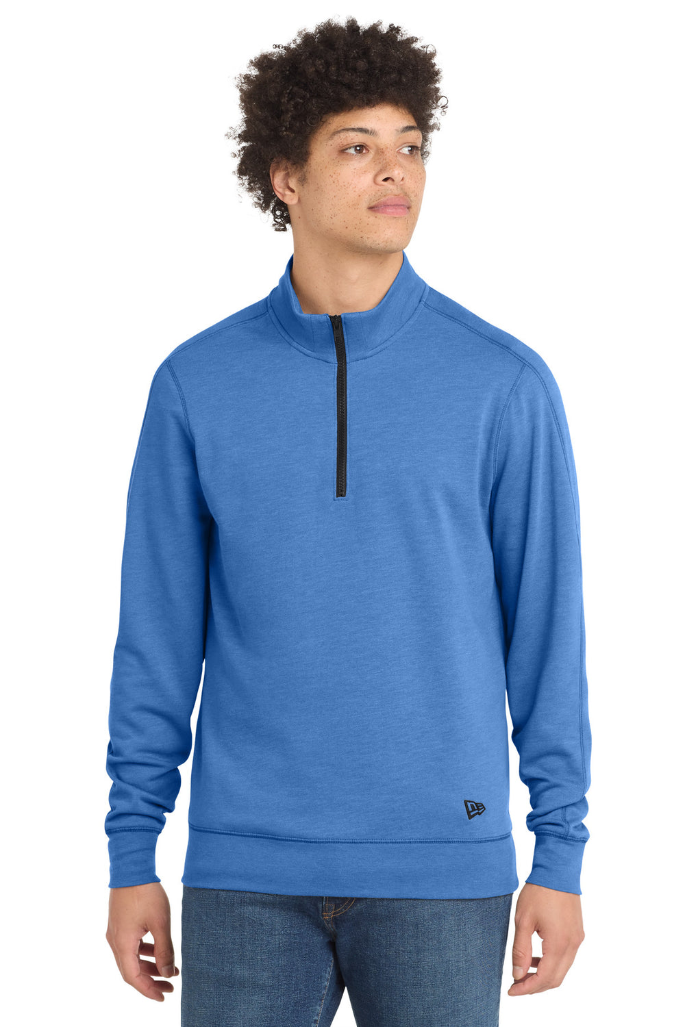New Era ® Tri-Blend Fleece 1/4-Zip Pullover - Royal Heather - XS