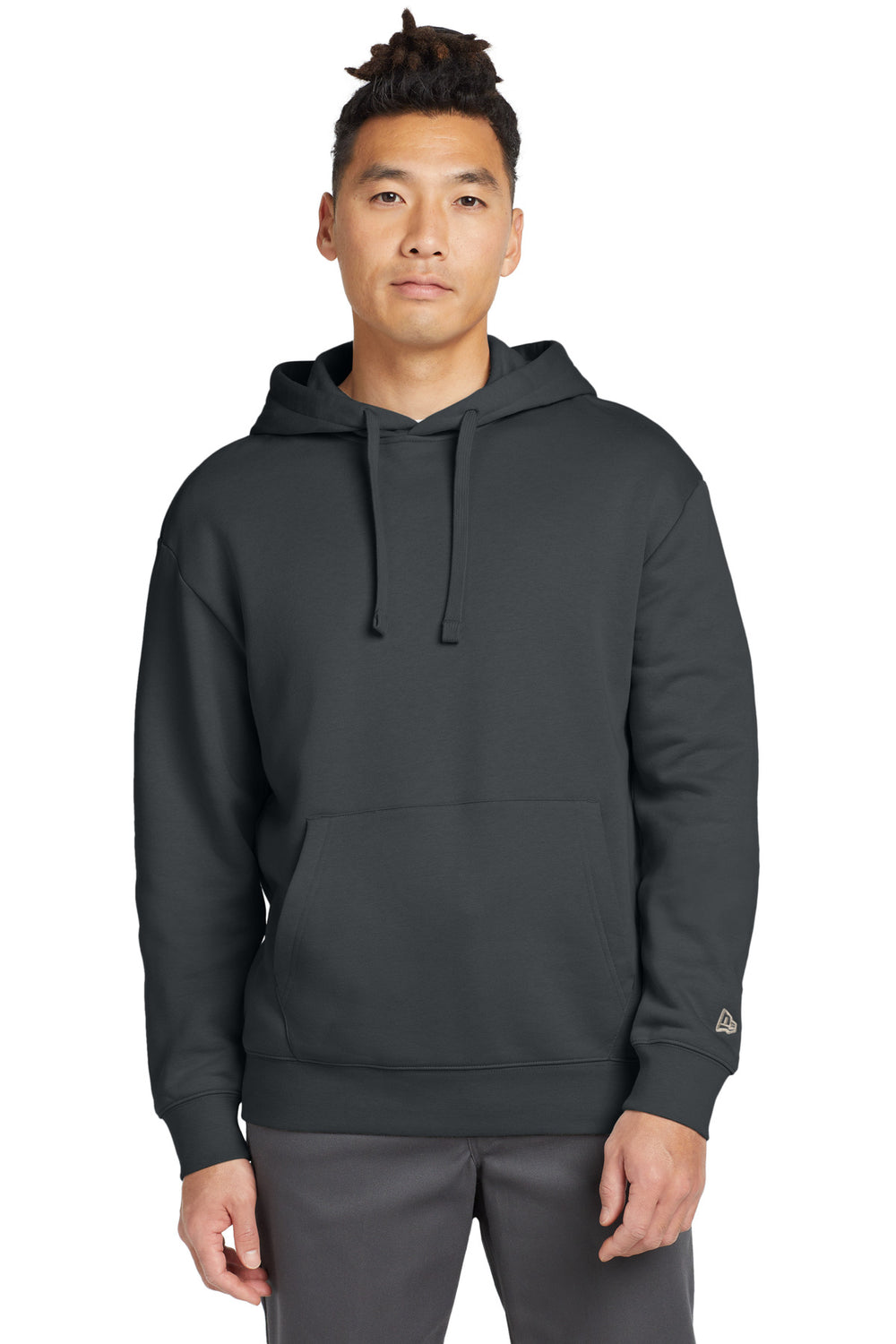New Era® Heritage Fleece Pullover Hoodie - Graphite - XS