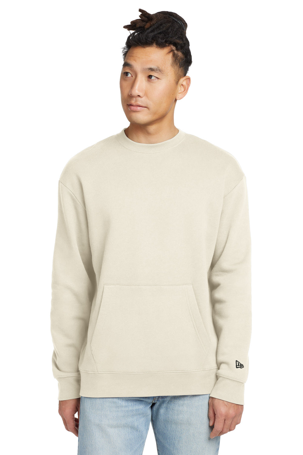 New Era® Heritage Fleece Pocket Crew - Soft Beige - XS